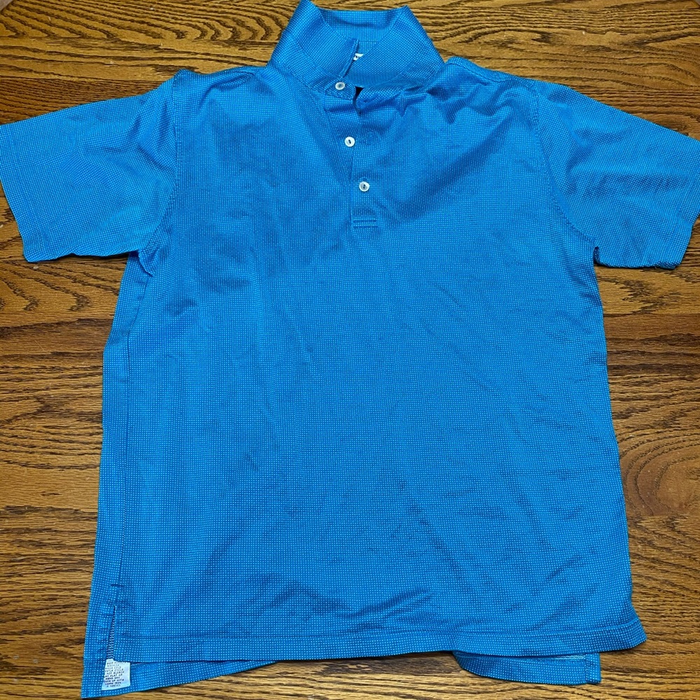 Peter Millar. Blue Pin Dot Polo. Medium